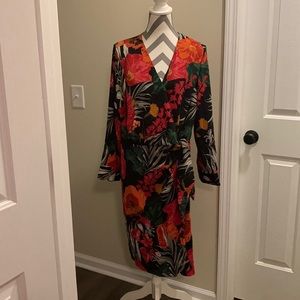 Cute Floral Wrap Dress